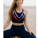 Electric Rose (REVOLVE) Grayson Crop Top Indigo Blue and Red Tie Dye Photo 0