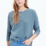 Madewell  Landmark Textured Sweater with Side Zippers Moss Green Size Small Photo 0