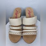 Jellypop Cream Woven Strap Wedge Sandals Memory Foam Size 8(B95) Photo 1