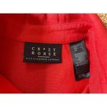 Liz Claiborne JACKET by Crazy Horse  Deep Red  Sleeve  Less Button Up Women’s Shi Photo 2