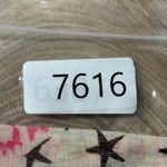 Free People  White Pink Floral Star Polka Dot Lightweight Scarf Bag Reusable Photo 3