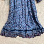 Cleobella  Cottagecore Blue floral print Peasant Smocked Boho midi dress XS Photo 8