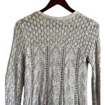 Style & Co‎ Women Cardigan Sweater SP Beige Button Front Crochet Boho Cottage Photo 7