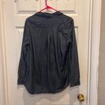 Woolrich  Womens Tencel Chambray Button Down Shirt Long Sleeve Red Plaid Size L Photo 5