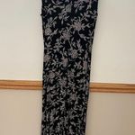 Ronni Nicole Vintage 90s Glitter Black Floral Formal Maxi Dress Set Size 8/10 Photo 3