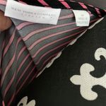 New York & Co. STRETCH Black & Pink Striped 3/4 Sleeve Top Size Medium Photo 6