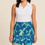 Slazenger XXL Plus Size Golf Skort Blue Yellow Print Pockets Activewear Resort Photo 10