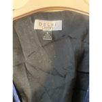 DELFI Sz Small Cerise Blue Gold Metallic Cut Out Long Sleeve O Photo 4