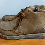 Born Analia Lace Up Suede Leather Boots Side Zip Chukka Distressed Brown Tan W8 Size 8 Photo 0