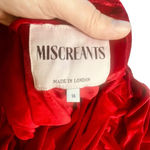 Revolve Miscreants London One Shoulder Midi Red Velvet Dress with Gloves Size undefined Photo 3