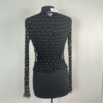 Vervet Beaded Open Stitch Sweater black with gold beads size Small new Photo 2