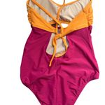 Kona Sol  Pink and Orange One Piece Racerback Swimsuit Photo 1