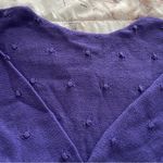 Vintage Beldoch Popper purple cable knit popcorn stitch pattern cropped sweater Photo 2