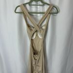 Blondie Nites Prom Formal Dress Nude Tulle Glitter Backless Mermaid Bodycon Sz 3 Photo 6