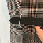 Theory Mod Belt Dress Ivory Deco Portland Plaid Size 10 Photo 11
