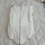 Stradivarius White Corset Top Women's Medium Square Neck Sleeveless Hook & Eye Photo 5