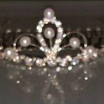 NWT! Silver rhinestone and Pearl tiny tiar… Silver Photo 0