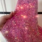 SheIn Pink Sequin Halter Neck Bodycon Dress Photo 3