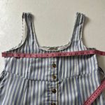 American Eagle  Striped Button-Front Mini Dress | Blue White Sleeveless A-Line | Photo 5