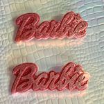 New Two Pc BARBIE Hair clips Pink Photo 1