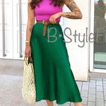 ZARA Blogger’s Fav| NWT Satin Effect Midi Skirt Photo 7