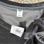 Old Navy NWT  Velvet Velour Shortsleeve Shirt Top Relaxed in Metal Residue Gray M Photo 8