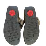 FitFlop  Lulu Superglitz Toe Post Sandals Womens Size 7 Gold Glitter Flip Flops Photo 5