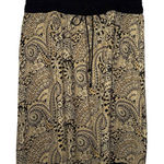 Black and Tan Beige Paisley Skirt with Lace Trim NWT Cotton‎ Plus Size Size 2X Photo 0