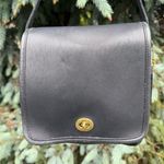 Coach VINTAGE Companion Flap Black 9076 Crossbody Turnlock Leather Shoulder Bag Photo 0