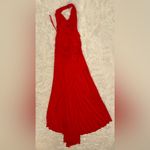 STAUD NWOT  Julius halter thigh slit red rose Maxi Dress sz S Photo 3