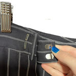 Equipment  Warsaw Wool-blend Trouser In‎ Black Pinstripe Size 4 Photo 5