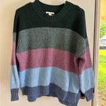 American Eagle  color block striped knit sweater fall cozy loungewear Photo 0