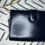 Gucci Vintage GG  Vintage Black Leather Clutch Purse Convertible Gold Strap Chain Photo 2