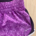 Nike  Running Shorts Large Purple Geometric Print Dri Fit Inner Lining Photo 1