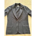 J.Crew Womens XS Jacket Black 100% Cotton Knit Sweater Blazer Career Classic Photo 2