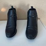 Italina Black Leather Heeled Booties Photo 2