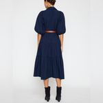 Ann Mashburn  Navy Blue Midi Button Down Dress | S Photo 1
