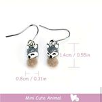 3Pair Cute Little Mini‎ Animal Fox, Bear Drop Earrings, Unique Accessories Photo 8