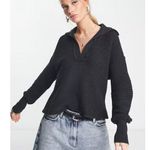 Free People Marlie Crop Sweater Oversized Fringe Size XS Pit Photo 0