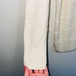 The Loft Ivory White Textured Shadow Stripe Oversized Tunic Sweater Photo 3