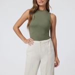 Vuori Dark Metal Heather Halo Mock Bodysuit size small NWT Photo 1