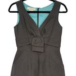 Kay Unger Kay‎ Unger Womens Black Floral Jacquard Sleeveless V-Neck Cocktail Dress Size 2 Photo 5