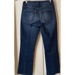 NoEnd Denim Farrah Kick Flare Jeans Sz 27 Med. Dark Wash Frayed High Low Hem USA Blue Photo 6