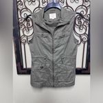 Iris utility olive drawstring zipper vest Photo 1