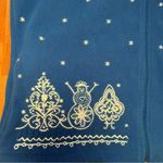 Mountain Lake Blue Fleece Vest with Snowman Embroidery Womens XL Photo 4