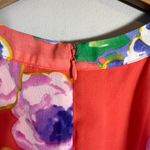 Betsey Johnson Y2K Floral Chiffon Mini Dress Women's 6 Orange Retro Party Event Photo 8