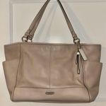 Coach  Taupe Purse with Lavender Lining Photo 0