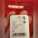 Free People NWT We The Free Camden Cropped Sweatshirt - red convertible - XS Photo 8