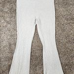 H&M Women's XXL Oatmeal Light Beige Flared Ribbed Knit Pull On Lounge Pants Photo 2