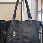 Cole Haan Black Python Leather Snakeskin Medium Crossbody Shoulder Bag Purse Photo 0